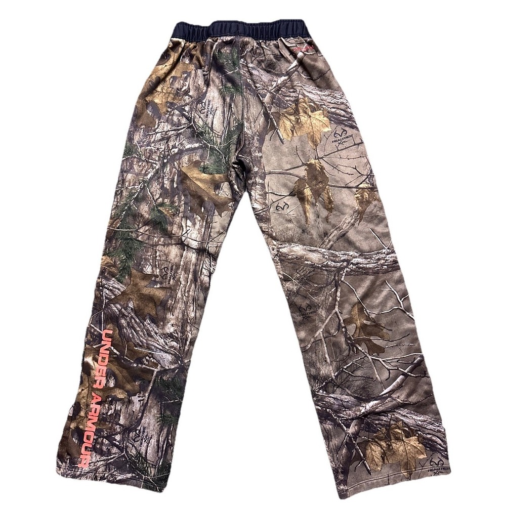 Under Armour Storm Ayton Realtree Camo Pants Youth Medium YMD Fleece Lined Boys